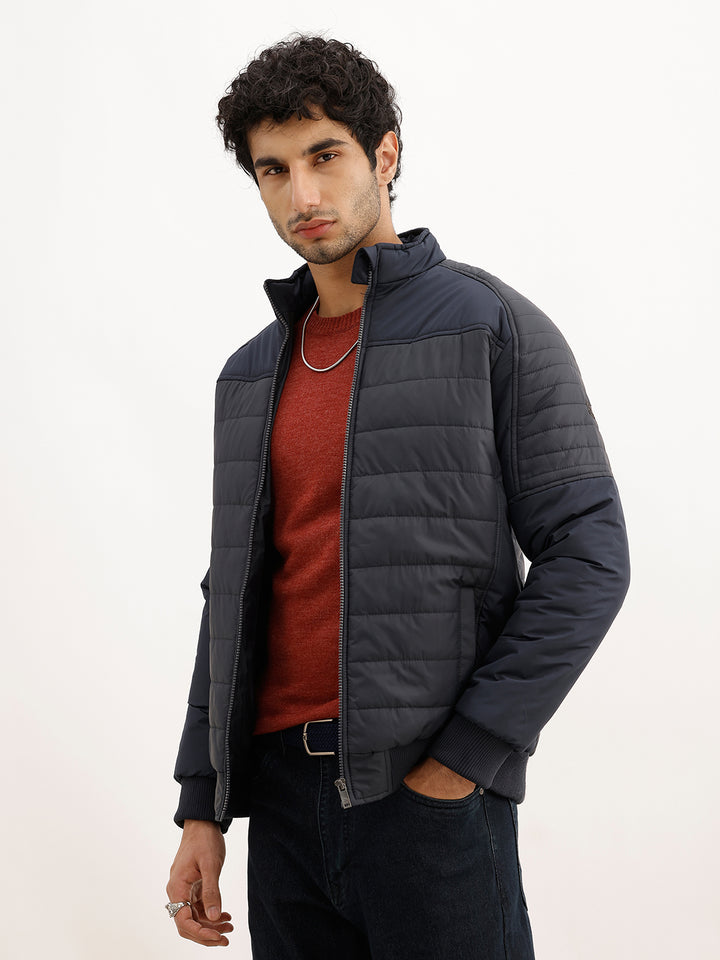 Classic Regular Fit Puffer Jacket | Blue