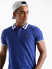 Striped Collar Classic Polo T-shirt