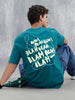 Casual Men Oversized Fit Tee With Graphic | Green