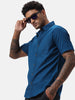 Teal Blue Half Sleeve Shirt