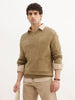 Regular Fit Textured T-Shirt | Khaki | WSW02FSRE1033W