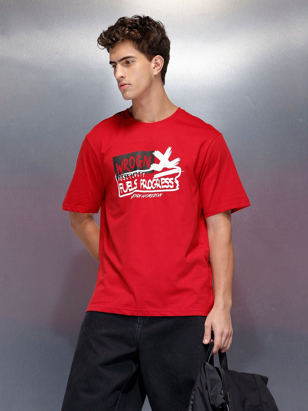 Oversize graphic print tshirt | Red