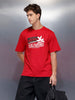 Oversize graphic print tshirt | Red