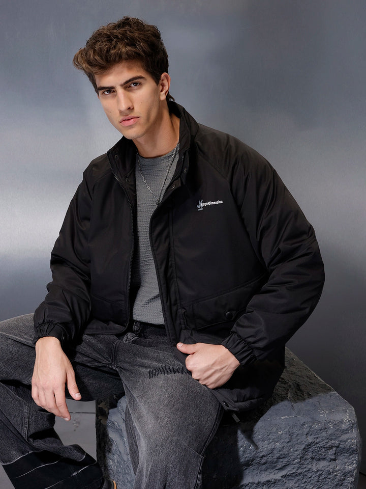 Black Arctic Shield oversize Puffer jacket | Black