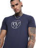 Premium Navy Foil Logo Printed T-Shirt