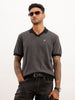Regular Fit Flat Knit Polo T-Shirt | Blue