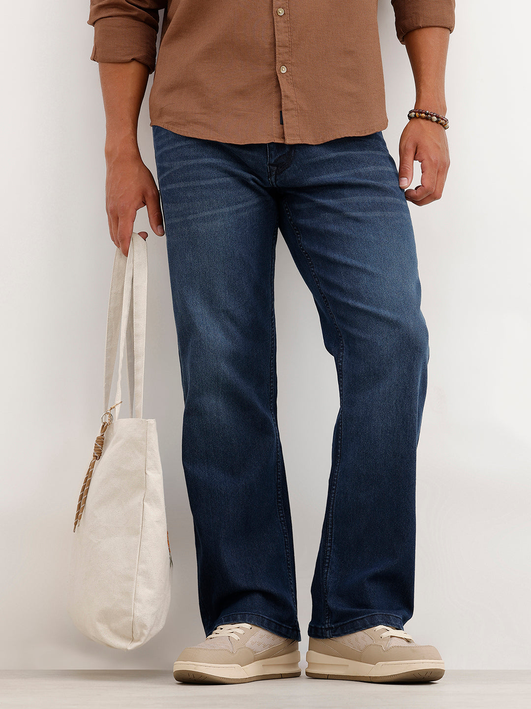 Faded Bootcut Denim Jeans | Blue