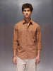 Men's Slim Fit Casual Shirt  |  Rust