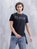 Men's Slim Fit Graphic Printed T-Shirt | Black