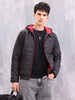 Hooded Puffer Bomber Jacket | Black