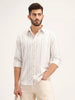 Slim Fit Striped Shirt | White