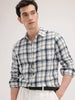Regular Fit Checkered Shirt | White