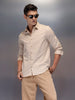 Men's minimal full sleeve shirt for everyday wear | Beige