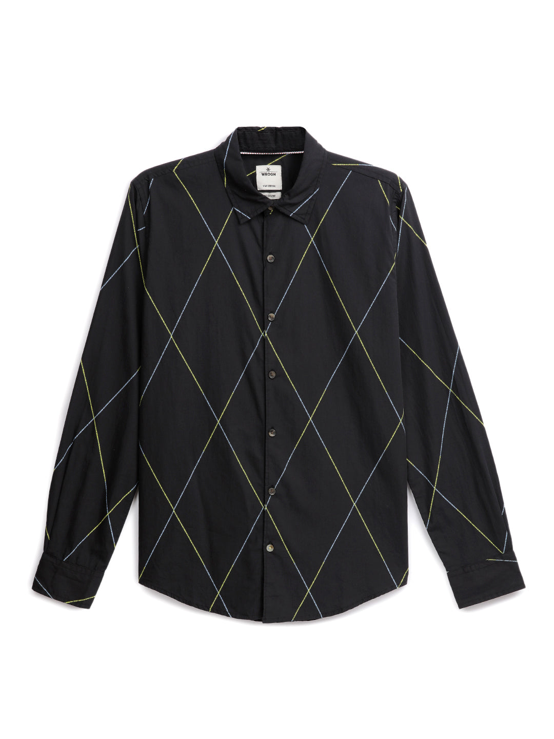 Diagonal Lines Black Shirt