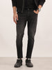 Solid Skinny Crop Denim Jeans | Dark Grey