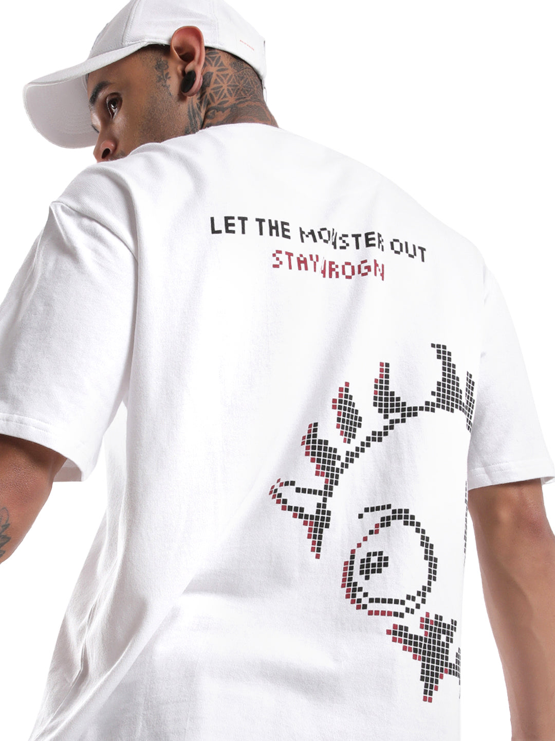 Let The Monster Out White Oversized T-Shirt