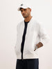 Solid Regular Fit Zipper Jacket | White | WJK02FSRE1316S
