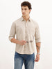 Solid Regular Fit Full Sleeve Shirt | Beige