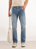 Faded Slim Fit Mid Rise Denim Jeans | Light Blue | WSJN2565F