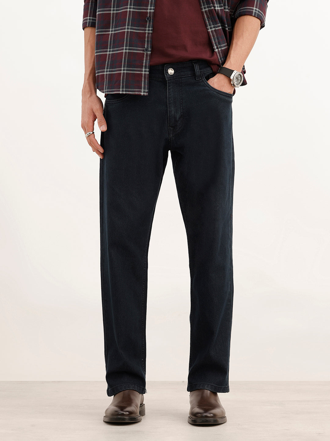 Relaxed Fit Denim Jeans | Dark Blue