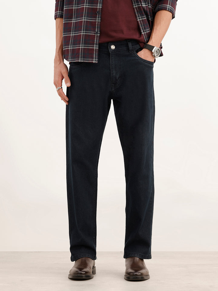 Relaxed Fit Denim Jeans | Dark Blue