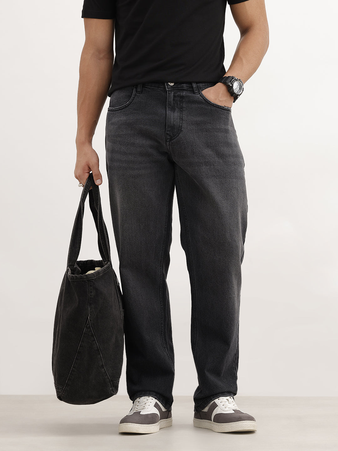 Anti Fit Faded Denim Jeans | Black