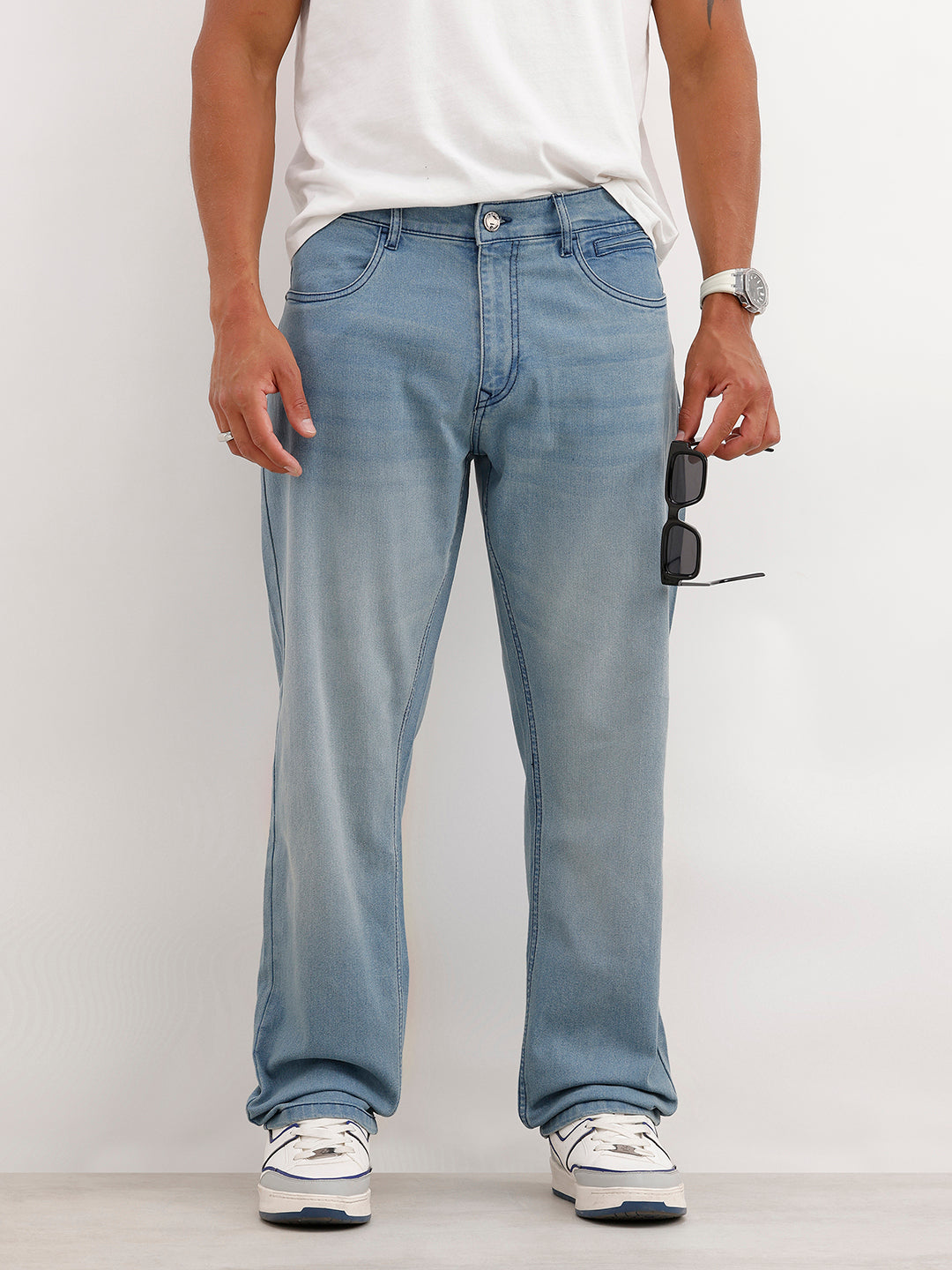 Anti Fit Light Faded Denim Jeans | Light Blue