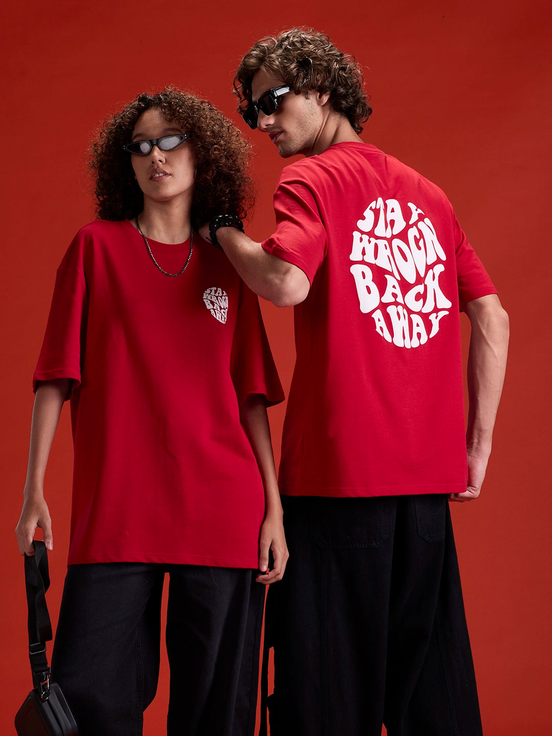 Men's Oversized Tee With Graphic  |  Red