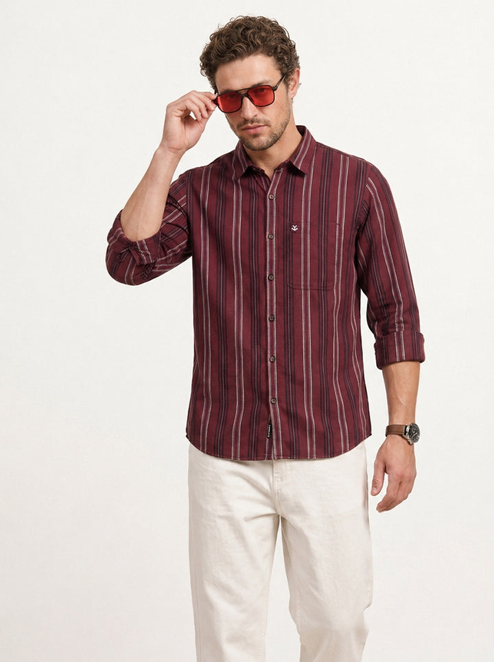 Regular Slim Fit Shirt | Maroon