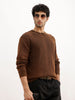 Solid Regular Fit Knitted Sweater | Beige