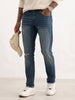 Distressed Slim Fit Denim Jeans | Blue