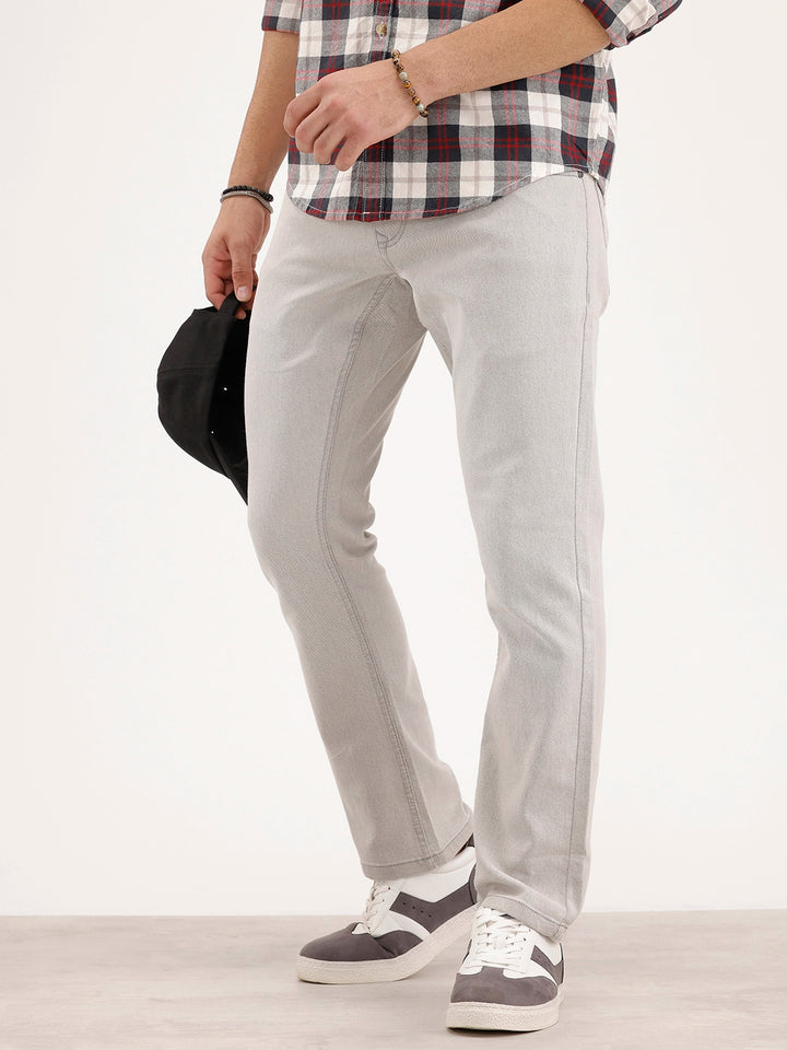 Straight Fit Denim Jeans | Grey