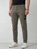 Solid Skinny Crop Denim Jeans | Olive