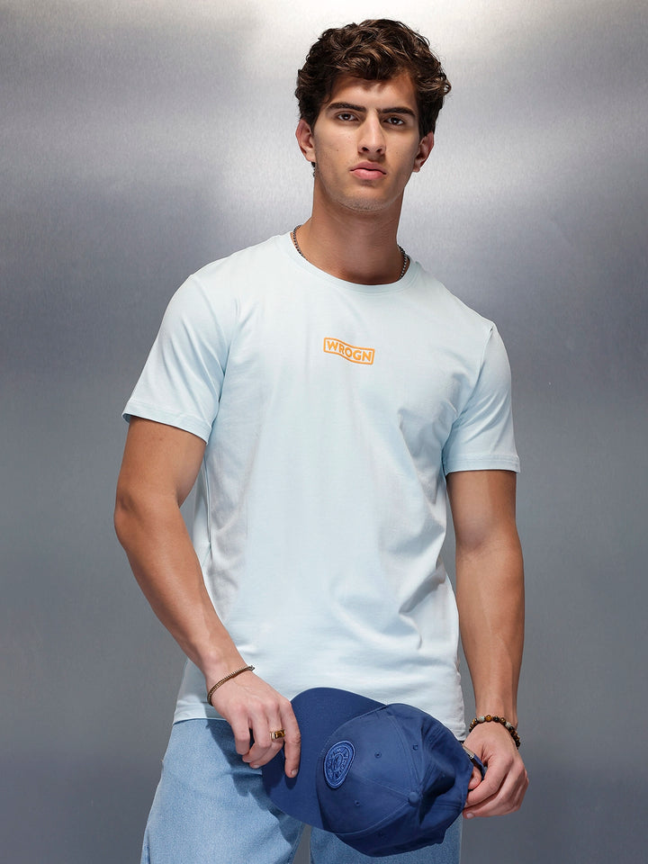 Solid Regular Fit T-Shirt   |  Light Blue