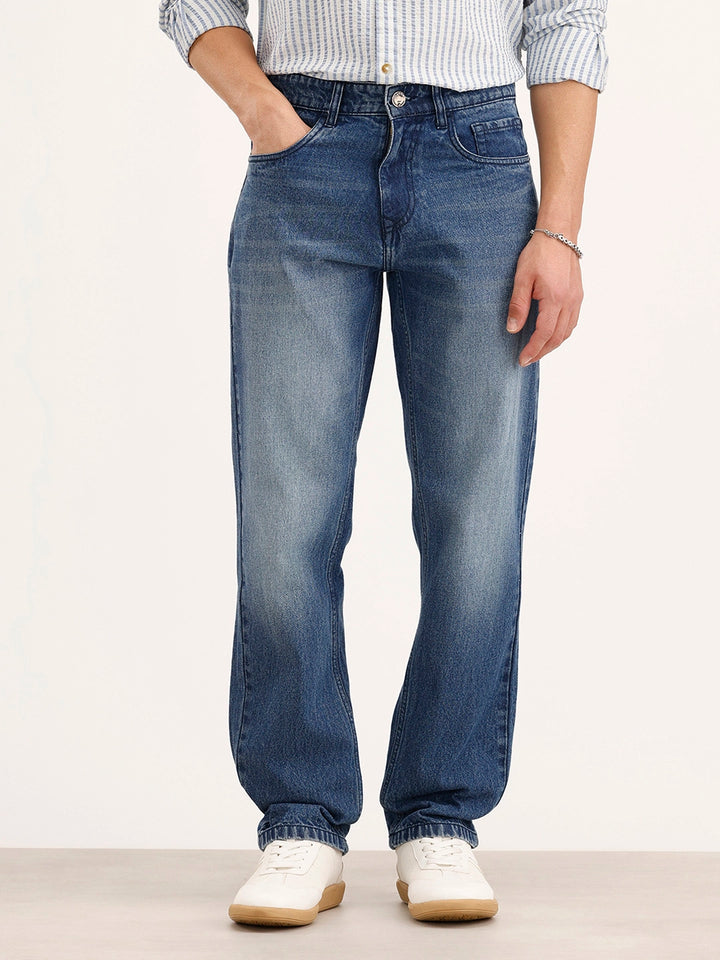 Faded Anti Fit Denim Jeans | Light Blue