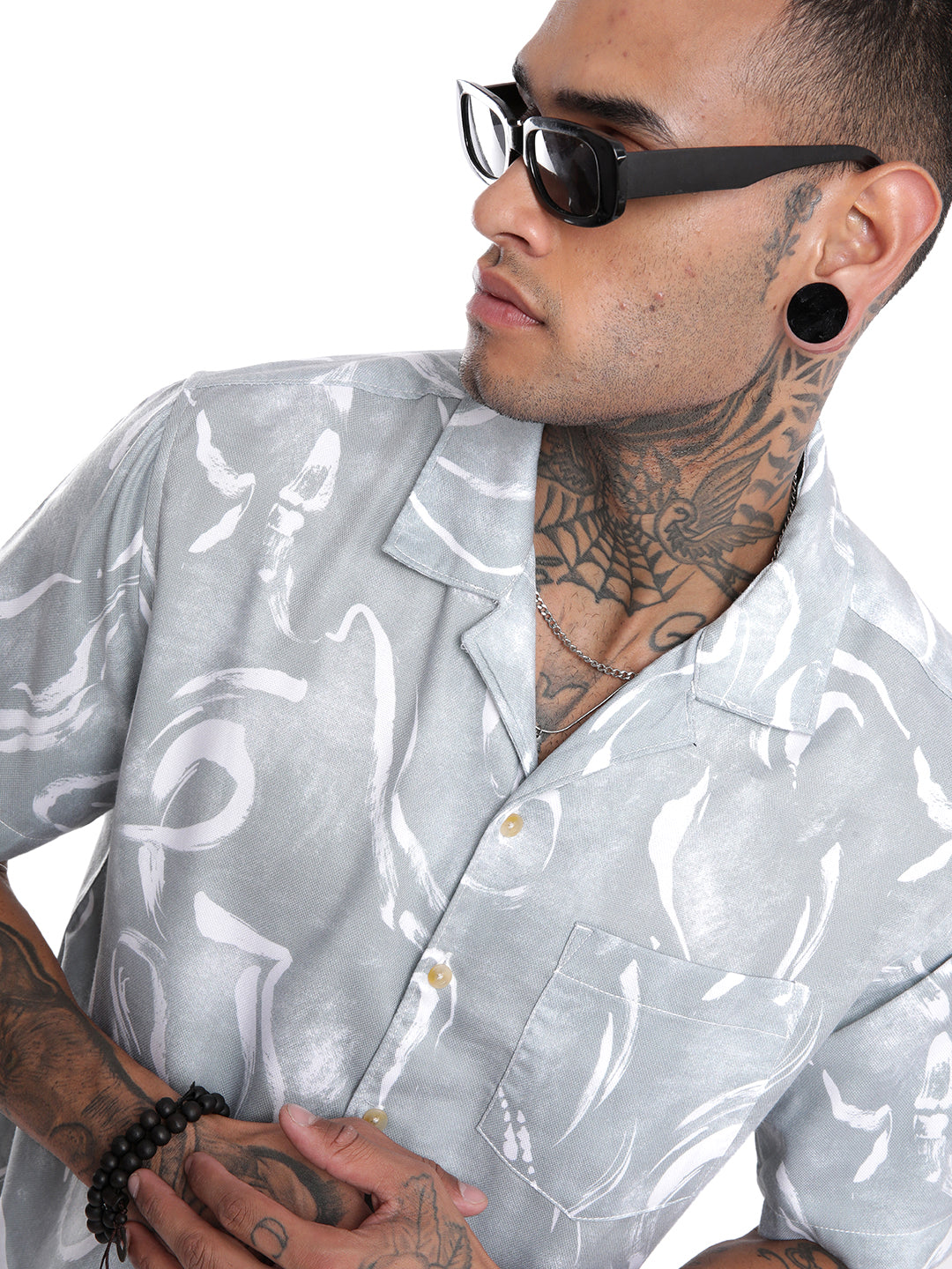 Pattern Flow Resort Collar Shirt