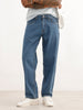 Loose Fit Faded Denim Jeans | Light Blue