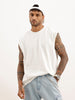 Solid Cut Off Sleeve T-Shirt | White