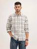 Textured Regular Fit Chackered Shirt | Off White