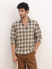Comfort Fit Checkered Full Sleeve Shirt | Yellow