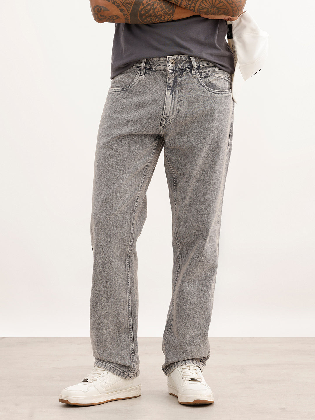 Classic Faded Anti Fit Denim | Grey