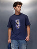 Placement Printed Regular Fit T-Shirt   |  Navy Blue