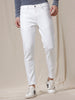 White Cropped Basic Jeans