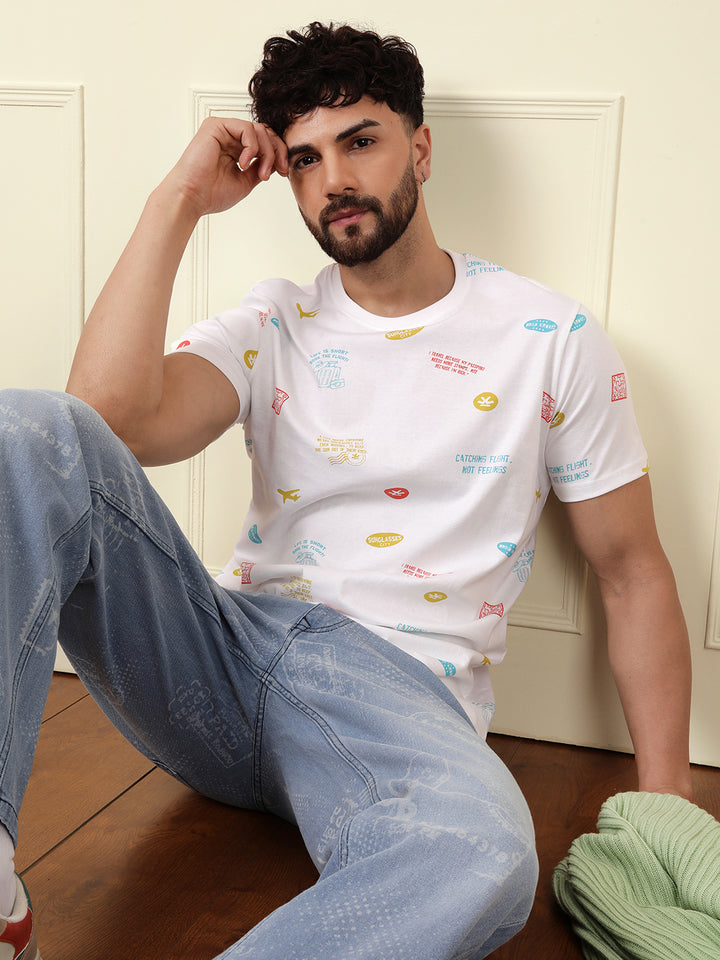 Travel Tags AOP T-Shirt