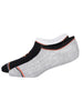Cotton Spandex Black & Grey No Show Socks Pack of 2