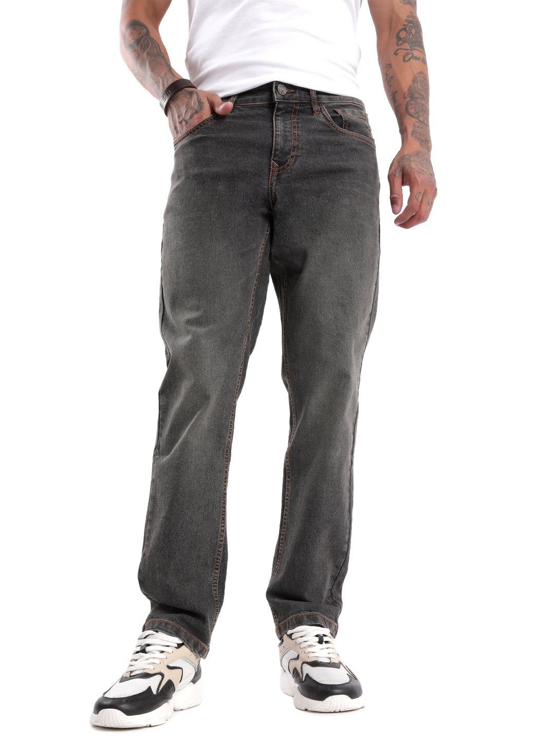 Urban Grey 5 Pocket Denim Jeans