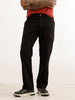 Solid Straight Fit Cargo Trouser | Black