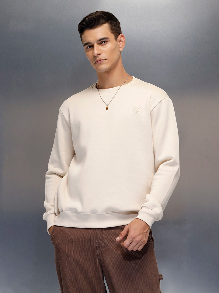 men's casual comfort fit sweatshirt | Beige