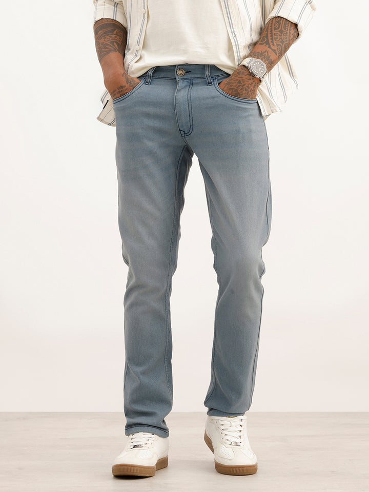 Solid Slim Fit Denim Jeans | Blue