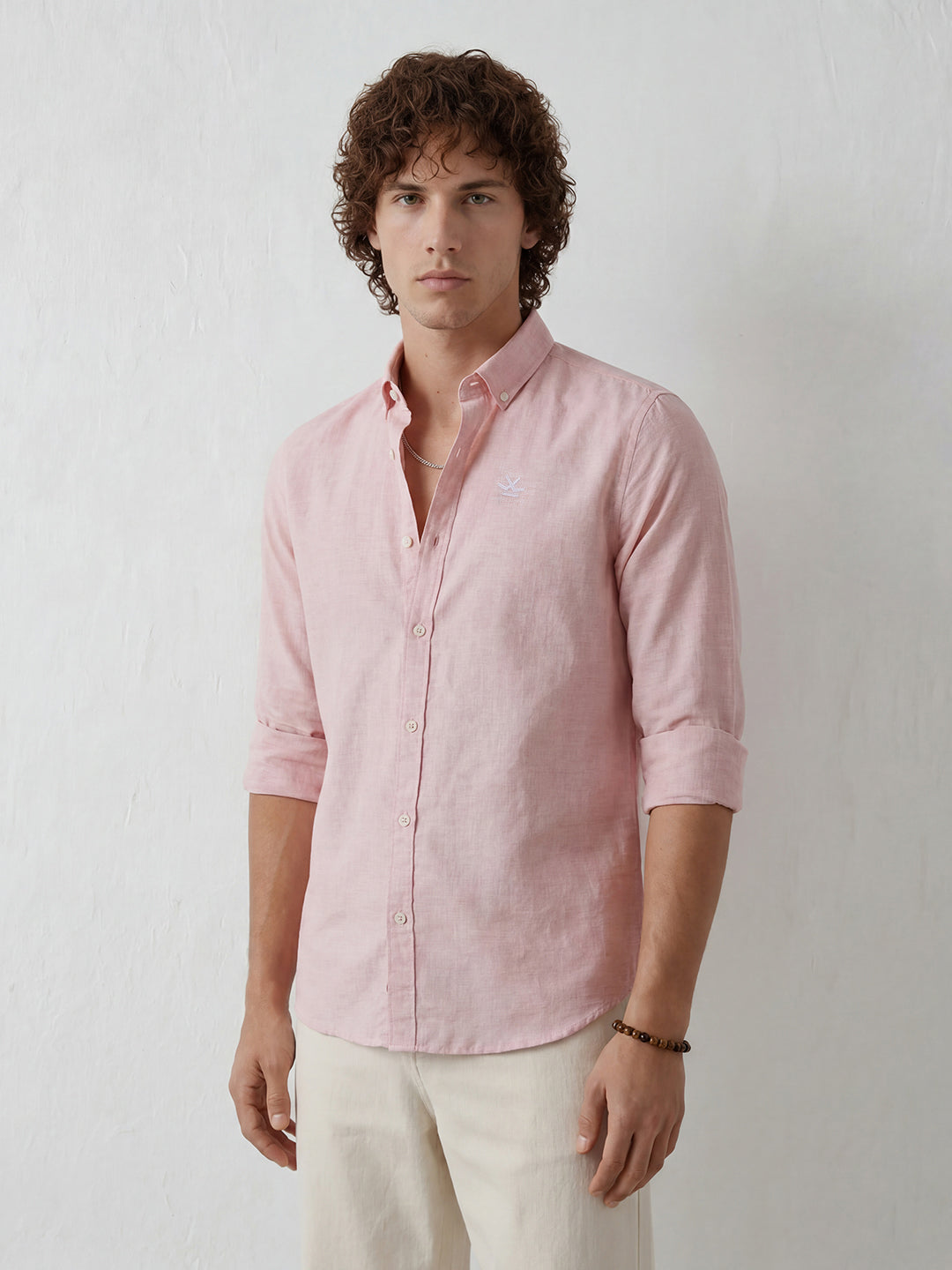 Solid Regular Fit Full Sleeve Shirt | Orange